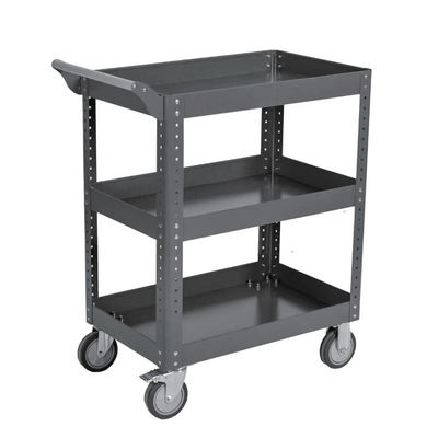 Heavy-Duty Trolley: 260kg Load, 5" Wheels, Drawer for Factory/Garage/Logistics