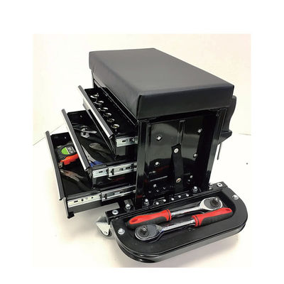 Mechanic Seat: 350LBS Load, 3 Drawers, 2 Magnetic Trays, 4 Casters for Vehicle/Equipment Repair