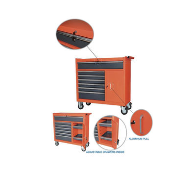 Tool Cabinet: 9-Adjustable Drawers, 280kg Load, 5" Casters for Garage/Workshop/Warehouse