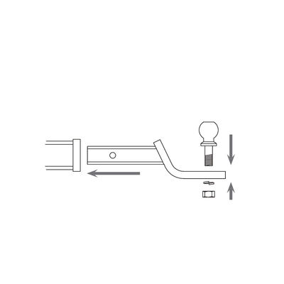 YD034 Ball Mount Kit: 6,000LBS Load, 2/3" Drop, Corrosion-Proof for Camping/RV/Cargo Towing
