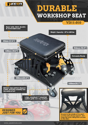 Workshop Durable Seat, 400LBS Capacity, Easy Movement