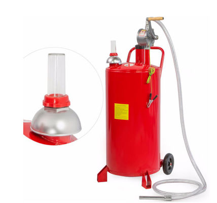 Fuel Transfer Rolling 20 Gallon Portable Gas Caddy With Pump